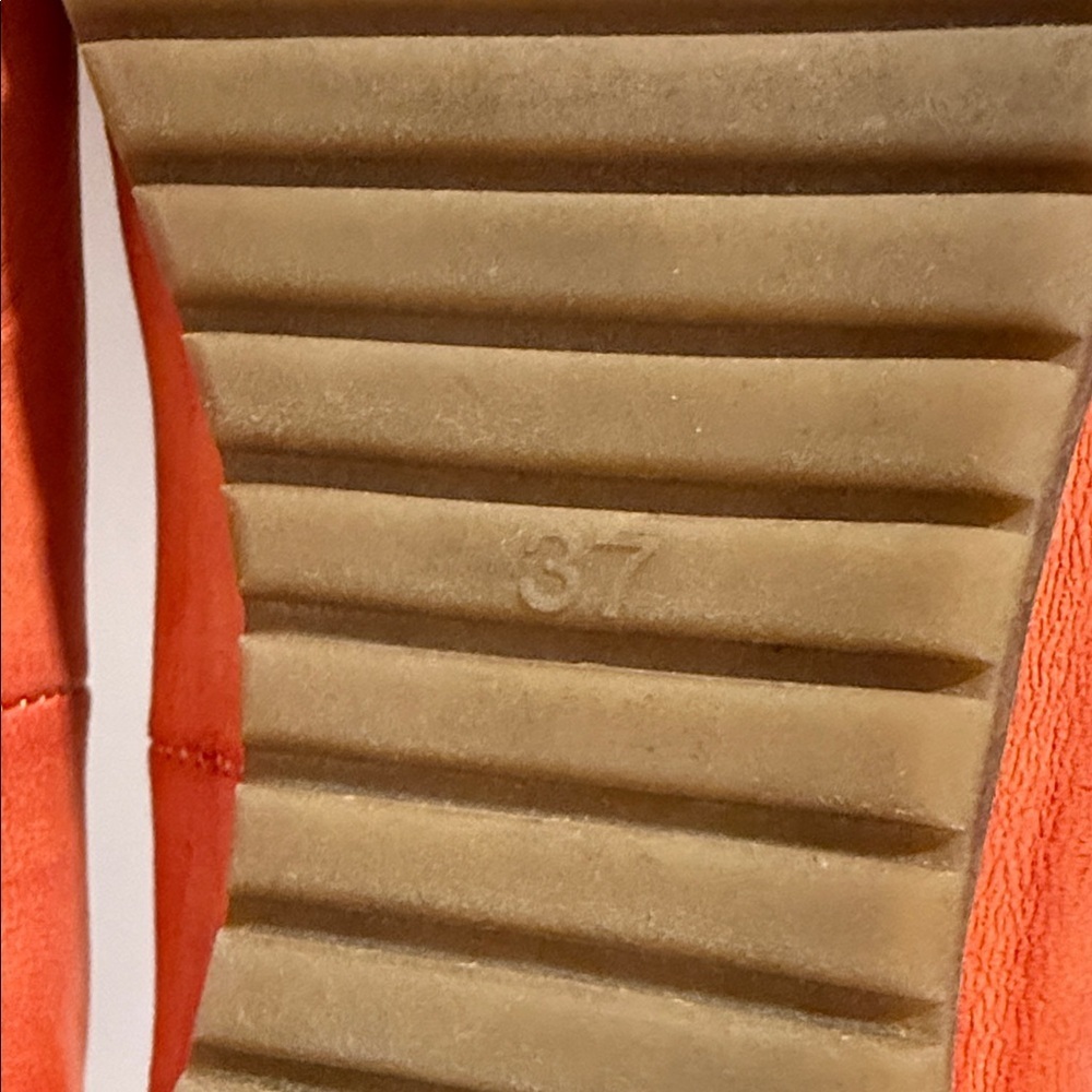 Badura orange-red color Leather Ballet Flats EU37/US6.5 - Picture 9 of 9